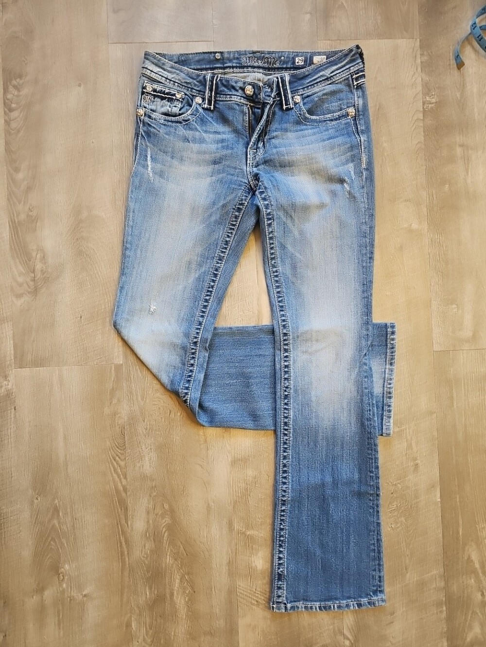 Miss Me Women's Light Blue Boot Leg Jeans